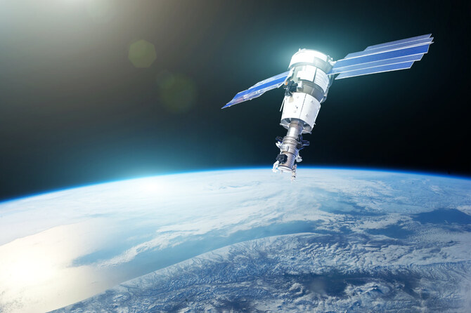 Research,,Probing,,Monitoring,Of,In,Atmosphere.,Communications,Satellite,In,Orbit