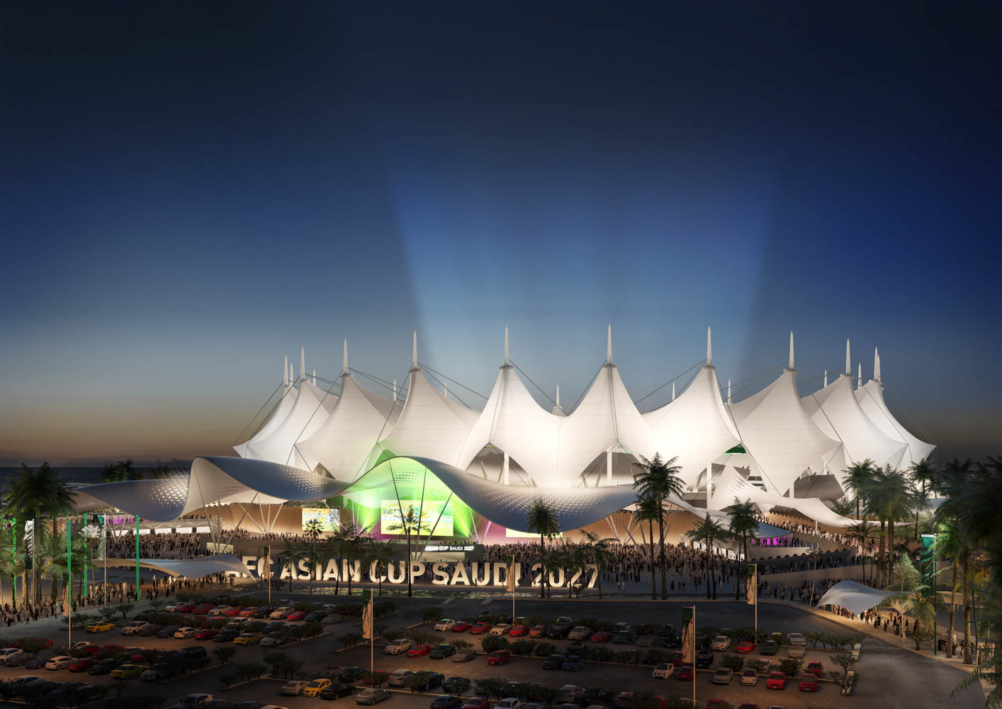 Header - Ilustrasi Stadion King Fahd di Riyadh (Sumber Saudi Gazette)