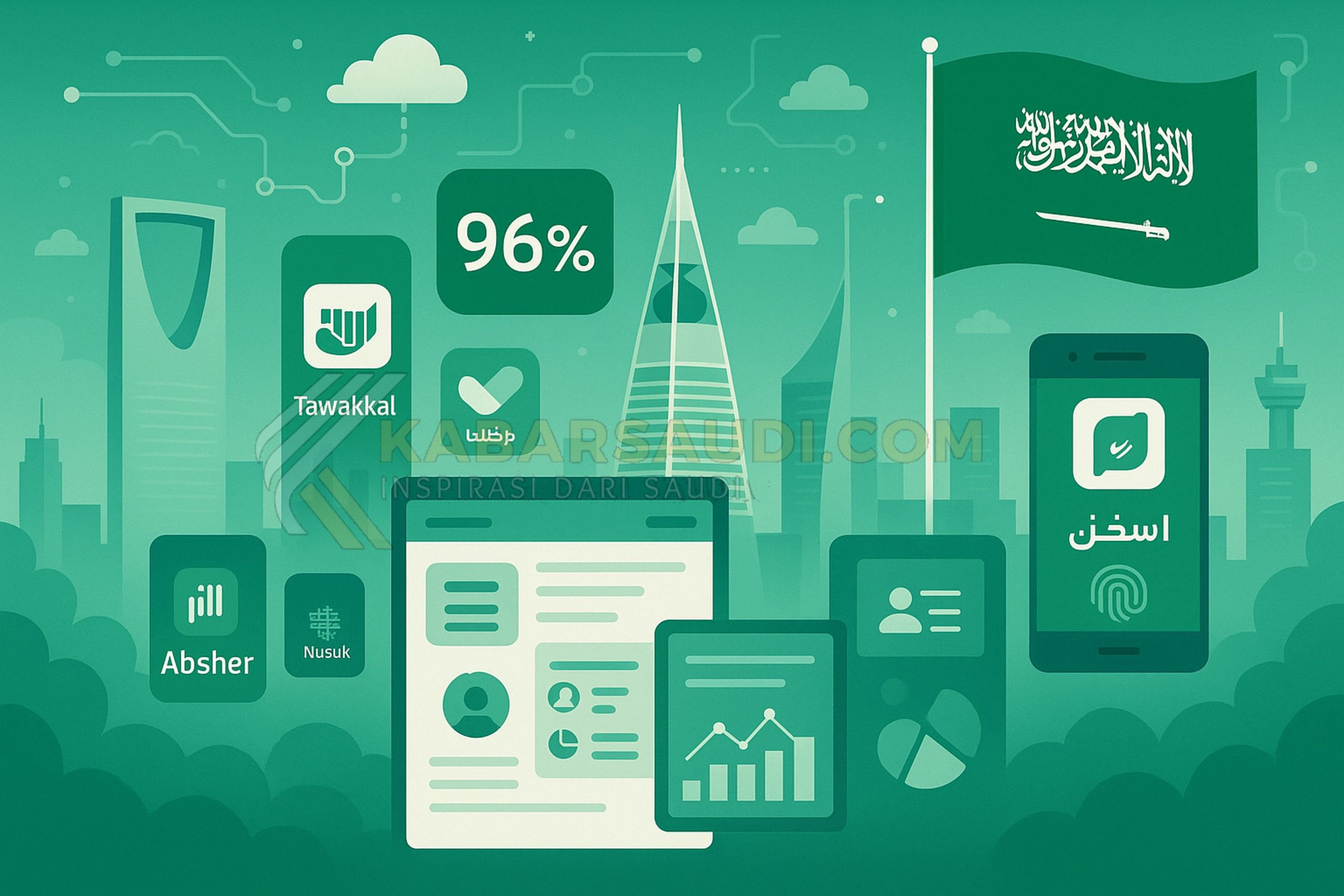 header, Ilustrasi Kemajuan e-Government Arab Saudi