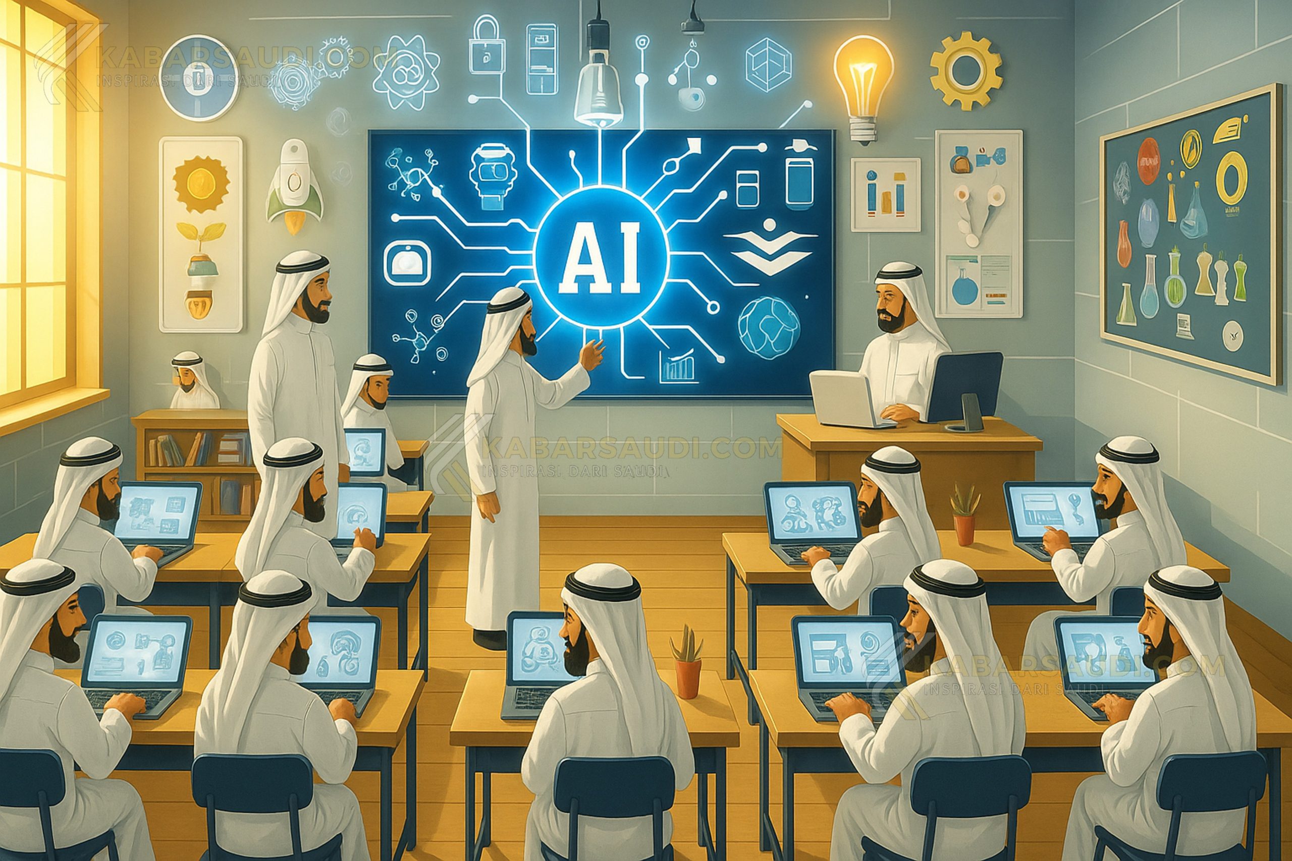 header, Ilustrasi Materi Pelajaran AI