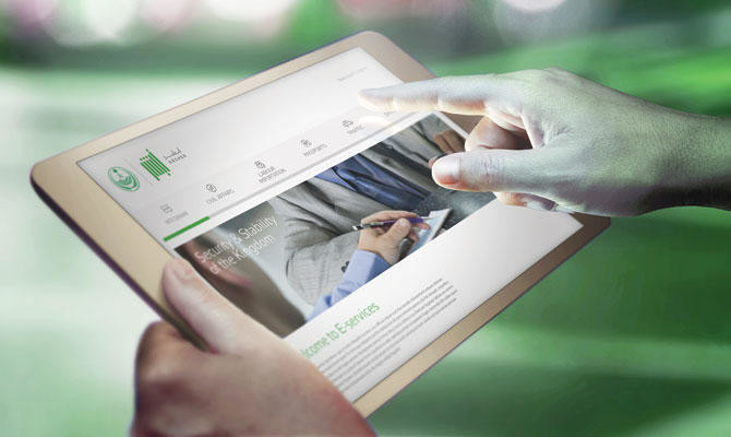 header, Penggunaan Absher, Salah Satu Platform Digital Pemerintah Arab Saudi (Sumber Arab News)