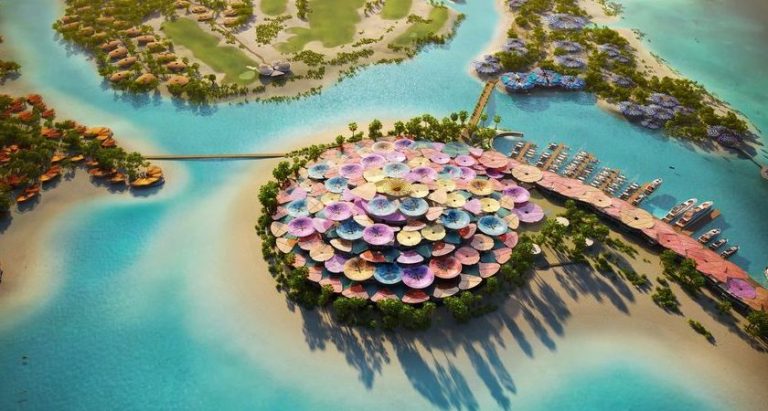 header, Ilustrasi Shura ISland sebagai Bagian dari Red Sea Project (Sumber zamzam.com)