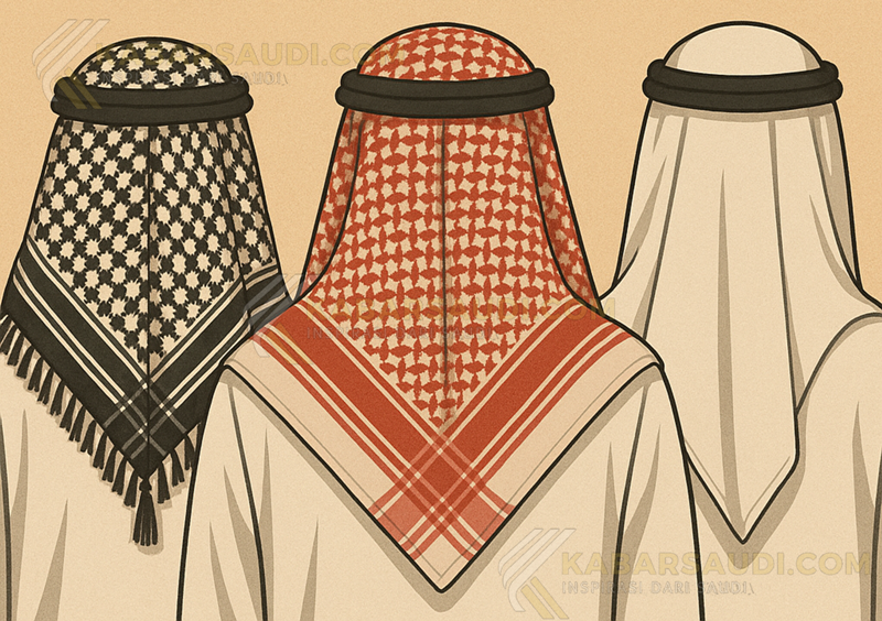header, Keffiyeh, Shemagh, dan Ghutra