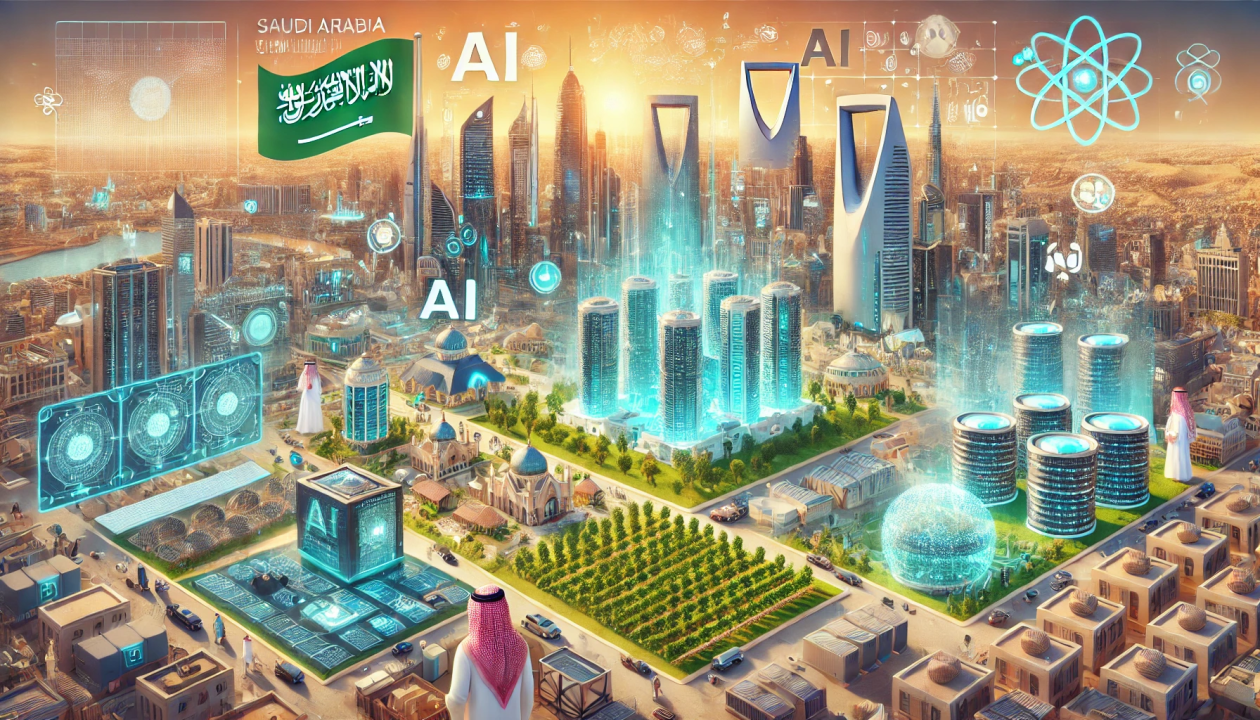 header, Ilustrasi Kemajuan AI di Arab Saudi (Sumber Arabisk London)
