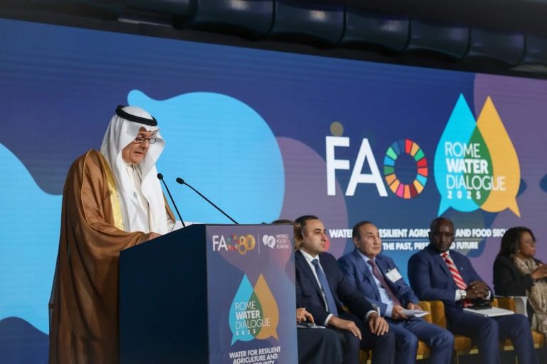 header, Menteri Lingkungan, Air, dan Pertanian Arab Saudi, Eng. Abdulrahman Alfadley, di Rome Water Dialogue (Sumber MEWA)