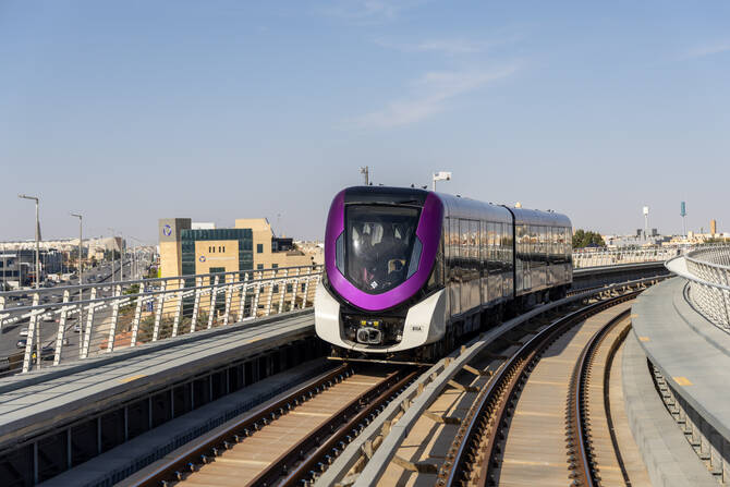 header, Jalur Ungu, Salah Satu Jalur Kereta Riyadh Metro (Sumber Arab News)