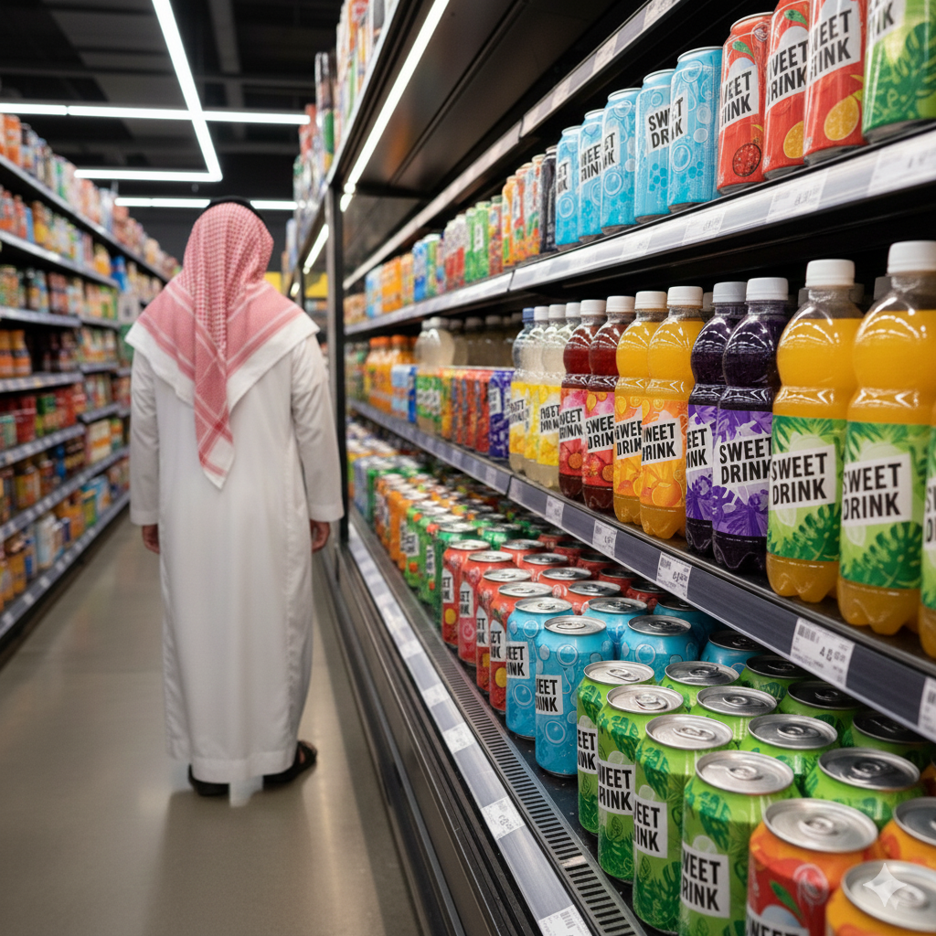 header, Ilustrasi Penjualan Minuman Manis di Pertokoan Arab Saudi