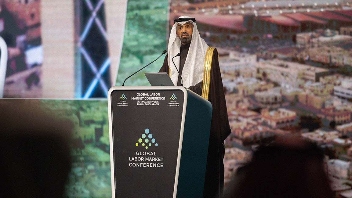 header, di Global Labor Market Conference di Riyadh 26-27 Januari 2026 (Sumber fastcompanyme.com)