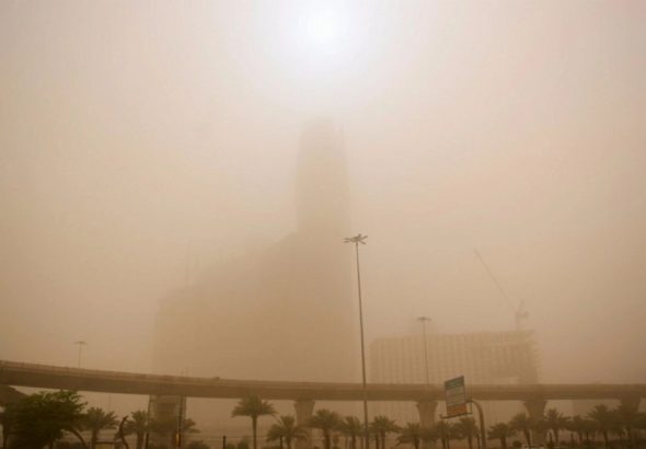 header, Badai Pasir di Arab Saudi (Sumber Saudi Gazette)