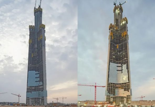 header, Progres Pembangunan Jeddah Tower (Sumber Arabian Business)