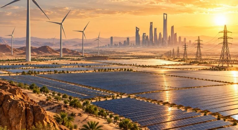 header, Ilustrasi Energi Terbarukan di Arab Saudi (Sumber Green Tech News Middle East)